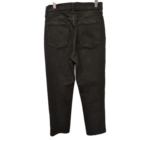 Old Navy The Sky Hi Straight Extra High Rise Jeans Black Cotton Grunge Classic - Picture 3 of 4